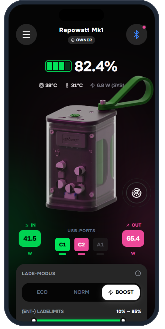 Repowatt App Live Telemetry Dashboard